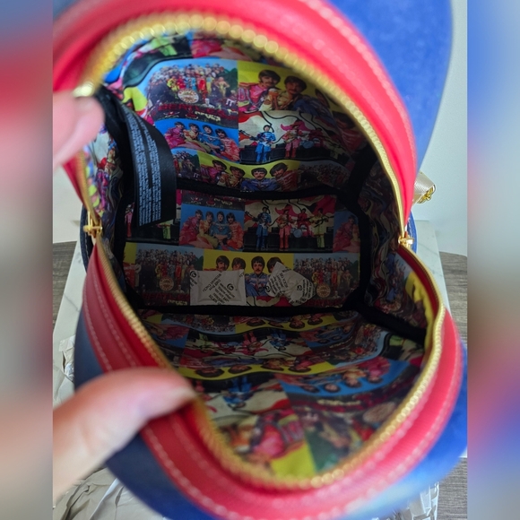 Loungefly New The Beatles SGT Peppers Lonely Hearts Club Band Fan Mini Backpack - Picture 9 of 12